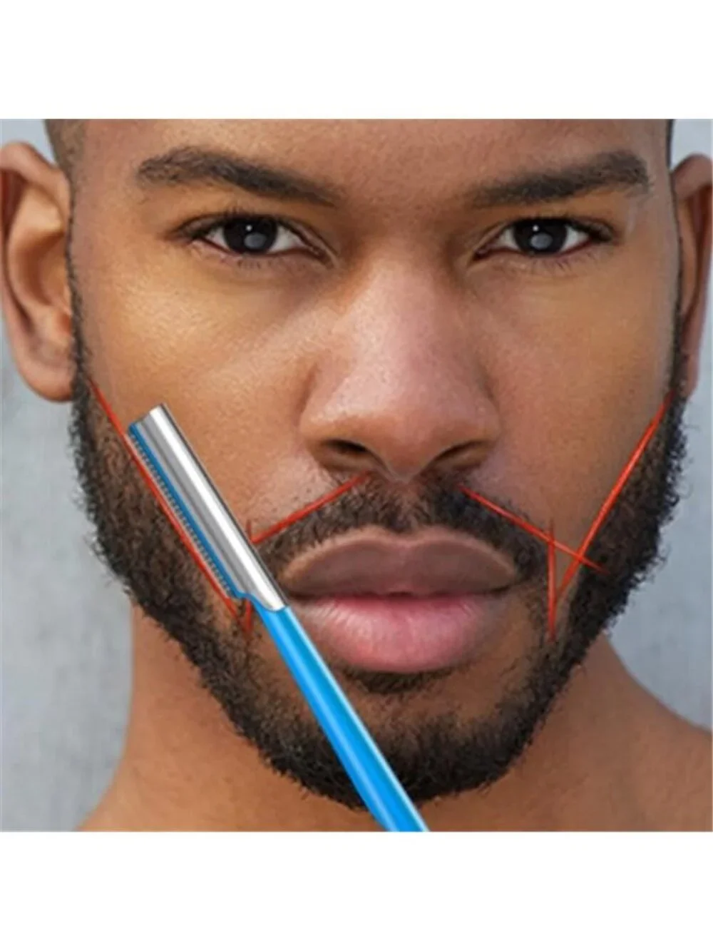 Beard Shaping Razor Tool Mustache Straight Edge Travel Razors Stainless Steel